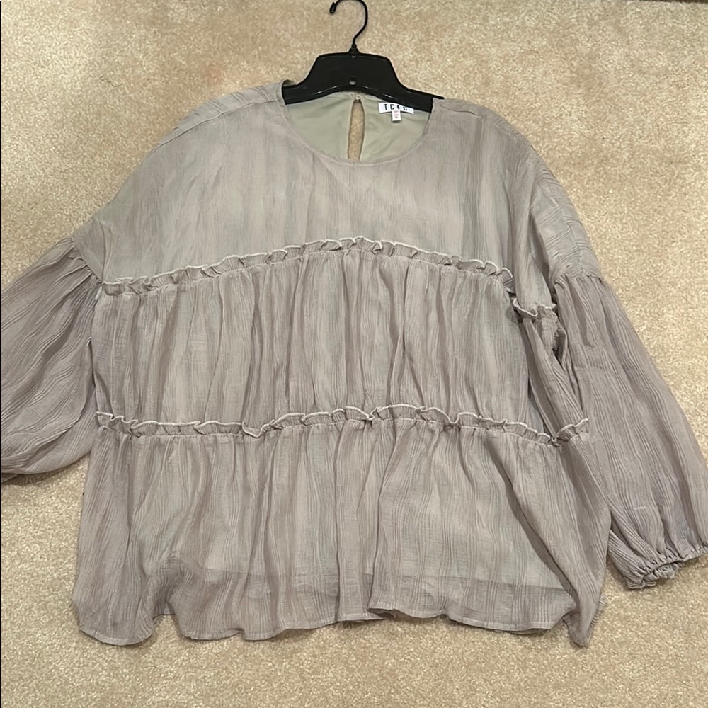 Elegant Taupe Women's Top